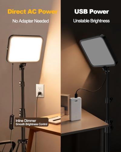 UBeesize 1-Pack LED Video Light Kit with Tripod & Phone Holder | 3000–6500K Dimmable Lighting for Makeup, Gaming & Streaming - size: 12.5in, style: 1-Pack
