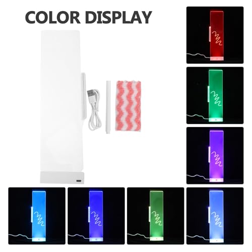 ABOOFAN Computer Monitor Side Message Board LED Light-up Writing Panel White Right-Side Memo Holder for Office Desktop Organization