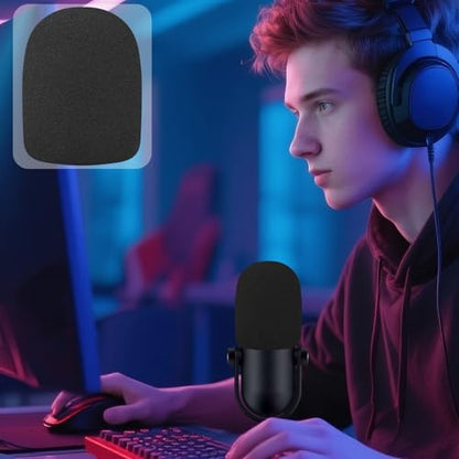 SOULWIT 2Pcs Pop Filter for Razer Seiren V3 Chroma(2024 Gen3) - Black | Do Not Fit Seiren V3 Mini(2024 Gen3) Mircophones