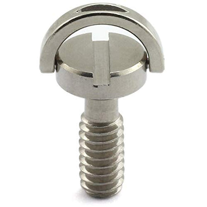 HJ Garden 2pcs 1/4-20 Thread D-Ring Stainless Steel Camera Fixing Screws for Camera Tripod Monopod QR Plate,D Shaft Quick Release Plate Mounting Screw 17mm Length