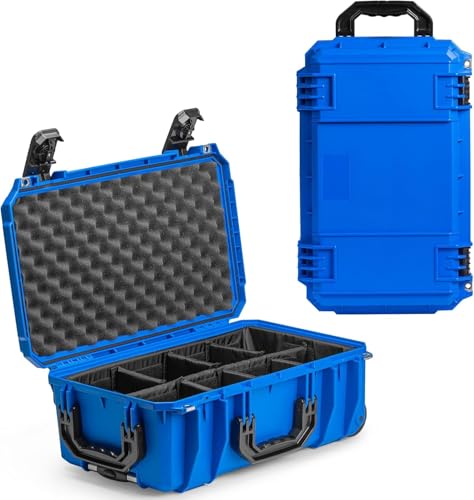 Seahorse 830 Professional Camera Case with Padded Dividers, TSA Approved, MIL‑Spec, IP67 Waterproof, USA Made for Photographers and Travel Enthusiasts - color: Blue, size: 830, style: Padded Dividers