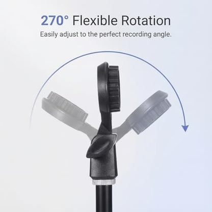 Microphone Holder for Mic Stand Condenser Mic Shock Mount Standard Interface Thread Compatible with Stand Devices with 3/8 Conversion for 0.9-Inch Shockproof Microphone Stands