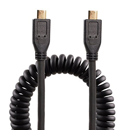 UCEC 11.81"/30cm Coiled Micro HDMI to Micro HDMI Cable for Gopro Cameras Small HD Monitors - color: Micro to Micro