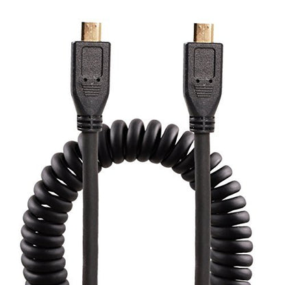 UCEC 11.81"/30cm Coiled Micro HDMI to Micro HDMI Cable for Gopro Cameras Small HD Monitors - color: Micro to Micro