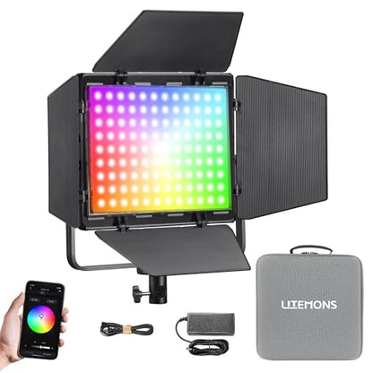 GODOX Litemons LP600R 60W RGB LED Video Light Panel,1800K-10000K,9270lux@0.5m,APP Control for Studio Photography Video Recording Live Streaming (LP600R)