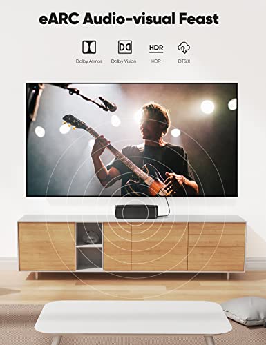 Highwings 8K60HZ HDMI Fiber Optic Cable 2.1 100FT Long, Unidirectional 48Gbps High Speed HDMI Cord 4K120Hz HDCP Compatible for Monitor Roku - size: 100 feet