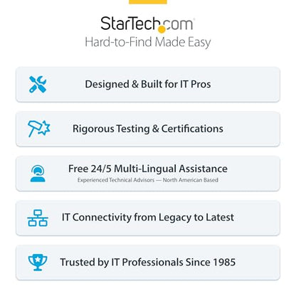 StarTech USB-A and USB-C to Dual HDMI, 4K30 + 1080p, Mac Windows ChromeOS | USB 3.0 5Gbps, Two displays, Windows and ChromeOS and Ubuntu, Extended dual monitor - style: Mac & Windows