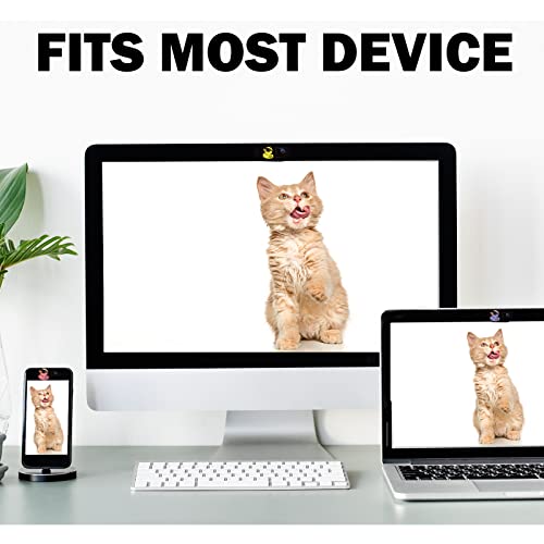 Laptop Camera Cover Slide Webcam Cover for Privacy Fits for Mini PC, PC, Surface, Tablet, Desktop Computer, Smart phone - 3 Packs, Cool Duck - color: Duck