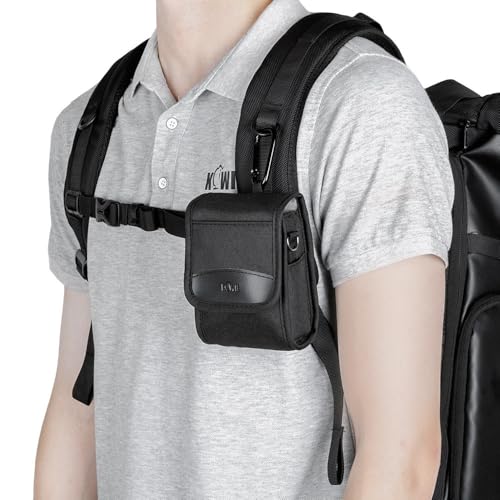 KIWIFOTOS Compact Camera Case for Lumix ZS99 ZS300 Sony RX100 VI ZV-1 II ZV-1F Ricoh GR IV III Canon SX740 G7XIII TG-6 TG-5 Kodak H35N FZ45 FZ55 Digital Camera Bag - color: Digital Camera Case Black