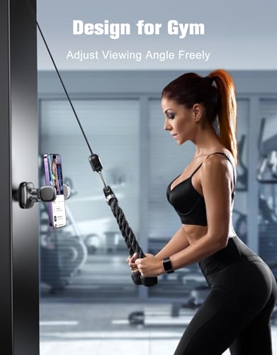 2026 Multi-functional Magnetic Phone Holder for Gym Golf Cart, 360° Rotatable Gym Phone Holder Camera Bracket Workout Record, or Any Metal Surface, Gym Magnet Phone Mount Fits for 4.7-7" Phones
