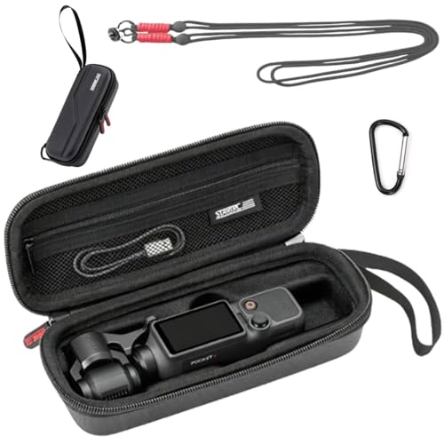 Osmo Pocket 4/Pocket 3/Xtra Muse Case, Portable PU Waterproof Storage Protective Bag for Osmo Pocket 4 With lanyard/hook