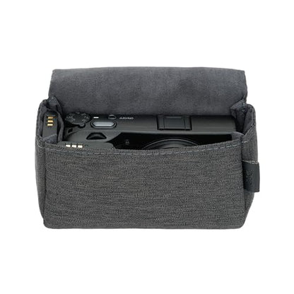 Compact Camera Case for Ricoh GR IV GR III SONY RX100 VII Lumix ZS99 | Lumix ZS99 ZS300 Canon SX740 G7X III Compatible, KODAK FZ45 FZ55 H35N Snapic A1 Compatible, Without Strap, Oxford fabric - color: Polyester Camera Case Dark Gray