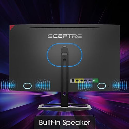 Sceptre New 27-inch Curved Gaming Monitor FreeSync 240Hz Plus DisplayPort HDMI 1ms 99% sRGB Build-in Speakers, R1500 Machine Black 2025 (C275B-FWT240 Series) - style: 27" Curved 240Hz