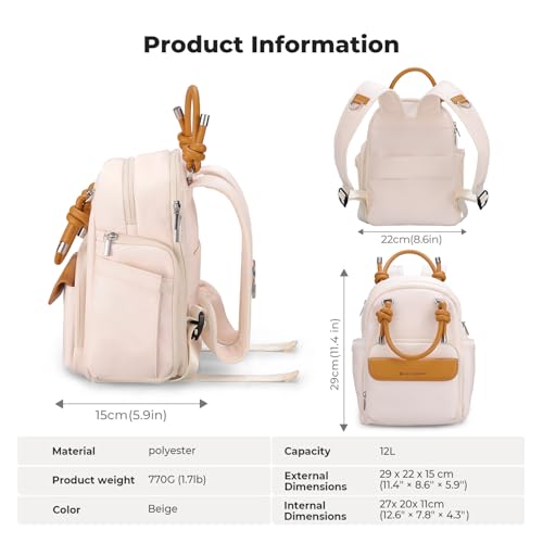 K&F CONCEPT Camera Backpack, DSLR/SLR Small Camera Bag, Water-Resistant 2-in-1 Photography Backpack for Women Compatible with Canon/for Sony/for DJI/for Xtra Muse/for Polaroid/for Instax