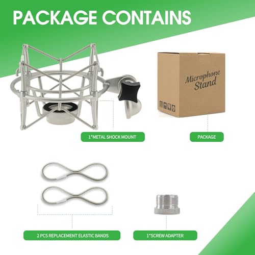 Microphone Shock Mount – Compatible with Neumann TLM 103, TLM 102, M147, M149 & More, Anti-Vibration Isolation for Studio & Broadcast