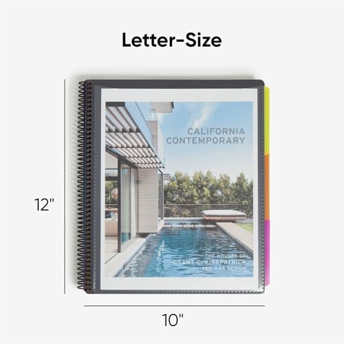 Smead Project Organizer, 24 Pockets, Grey with Assorted Bright Tabs, Tear Resistant Poly, 1/3-Cut Tabs, Letter Size (89206) - style: Brights, 1 Count