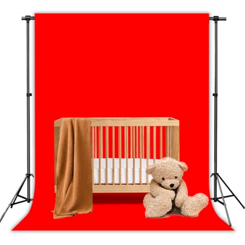Red Photography Backdrop Studio Photography Film & Television Portraiture Interview Programs Product Display Home Videos Parties Exhibition Halls Wedding Backdrops 5x7FT - color: Red, size: 5x7FT