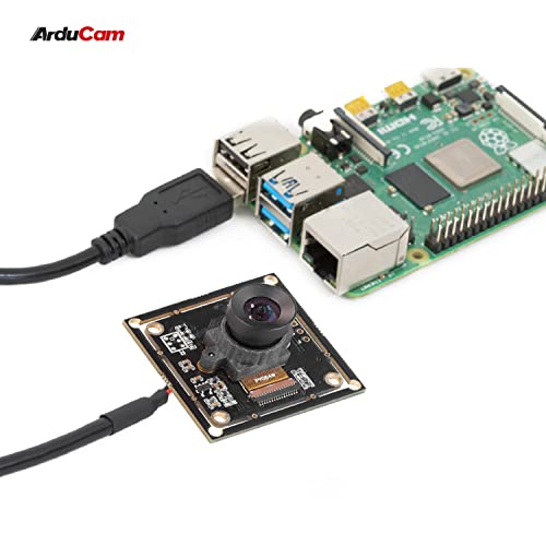 Arducam 2MP Global Shutter USB Camera, 50fps OV2311 Monochrome UVC Webcam Module with Low Distortion M12 Lens Without Microphones, Compatible with Windows, Linux, Android and Mac OS - size: 50fps