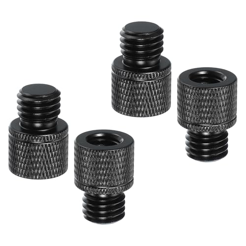 PATIKIL Tripod Screw Adapter 3/8" Female to M12 Male, 4 Pcs Tripod Nut Connectors Camera Mount Screw Camera Double Head Converter for Microphone Holder Magic Arms Accessories, 23 mm - size: 3/8" Female to M12 Male,23 mm