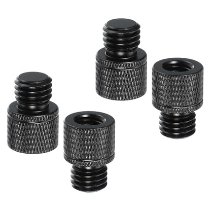 PATIKIL Tripod Screw Adapter 3/8" Female to M12 Male, 4 Pcs Tripod Nut Connectors Camera Mount Screw Camera Double Head Converter for Microphone Holder Magic Arms Accessories, 23 mm - size: 3/8" Female to M12 Male,23 mm