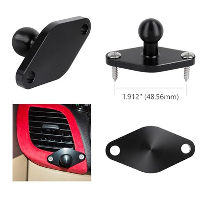 Car Phone Holder Mount for AMPS Standard Diamond Base ，Aluminum 360° Rotation Phone Mount for Car Dashboard Truck Boat Desk， Compatible with iPhone 16 15 14 13 12 Series Samsung S24 S23