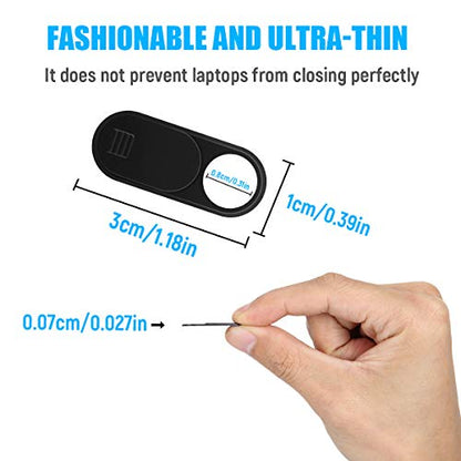 Webcam Camera Cover Slide 0.028-Inch Ultra-Thin Webcam Cover Blocker for MacBook, iMac, Laptop, Desktop, Pc, iPad, iPhone, Smartphone Protect Your Visual Privacy and Security (Green - 3 Pack) - color: Green - 3 Pack