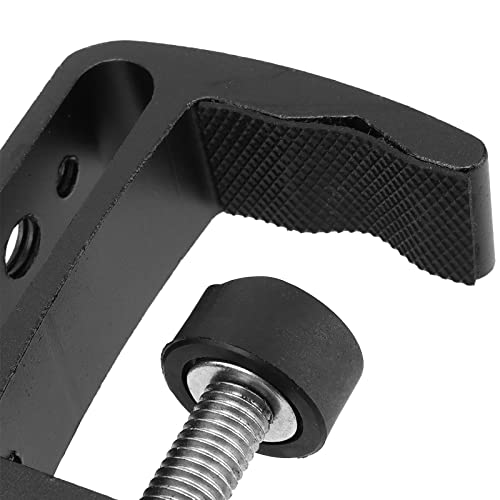 FUNSUEI 4 Pack Universal C Clamp, Desk C-Clamp with 1/4 and 3/8 Thread Hole, Heavy Duty Aluminum Alloy C Clamp Desktop Mount Holder for Monitor, Camera, Bench, Black