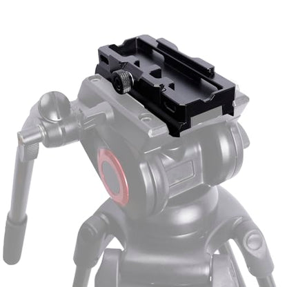 NICEYRIG Extended Quick Release Plate for Manfrotto-Style to Quick Release Clamp for Arca-Swiss, Tripod to Gimbal Adapter Applicable for DJI RS 4/4 Pro/3/3 Pro/2/RSC2, Ronin S - 563