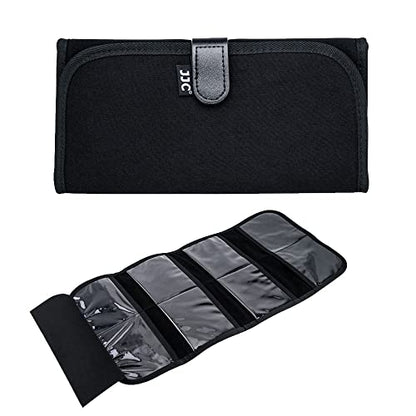 JJC 8 Pockets Lens Filter Case for Circular or Square Filters, Folding Filter Pouch Wallet Holder Case up to 82mm