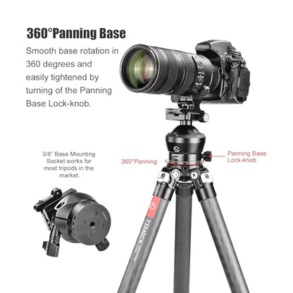 XB-60DL 60mm Low Profile Tripod Ball Head,Ballhead for Hunting,Load 66lb(30KG)