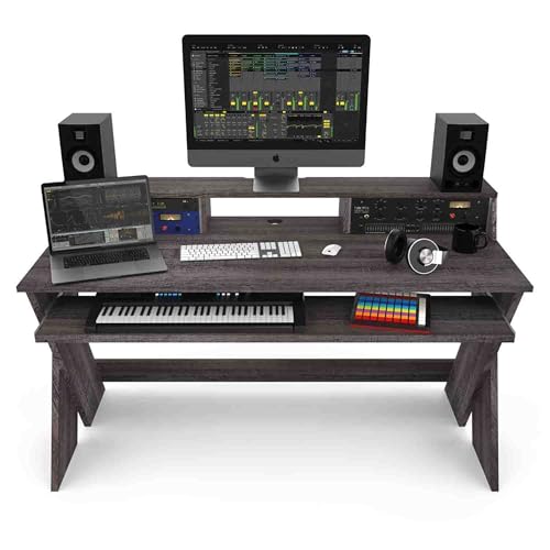 Glorious Sound Desk Pro Professional Studio Workstation in Walnut - style: Sound Desk Pro Walnut