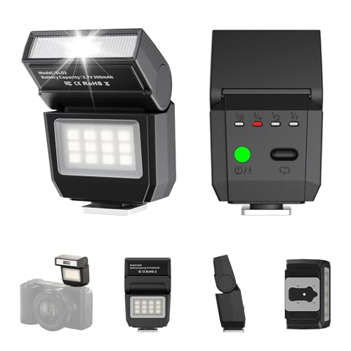 Ulanzi SL03 Mini Flash Speedlite - GN8 Powerful 6500k On-Camera Flash Light, 4 Power Levels, Compatible with Sony ZV-1/ZV-E10/Canon/Nikon/Fuji/Panasonic/Leica/Olympus, Not Fits Sony ZV-1F - color: Black