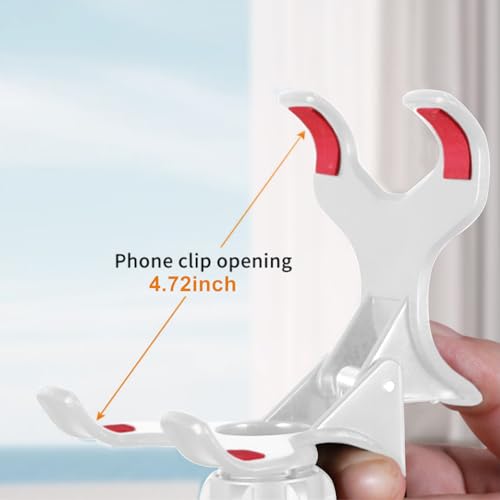 360-Degree Rotating Phone Stand, Adjustable Phone Holder for Desk, Flexible Phone Mount for Video Calls and Watching Videos - color: White