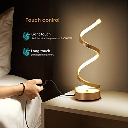 NUÜR Table Lamps for Living Room Set of 2, Silver Dimmable LED Lamp, Small Bedside Lamps, Nightstand Lamp for Bedroom Office Home Living Room - color: Silver 2 Pack
