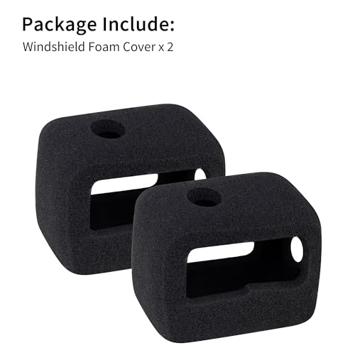 SOONSUN 2-Pack Windslayer Cover Wind Muff for GoPro Hero 13/12/11/10/9 Black, Foam Windscreen for Wind Noise Reduction