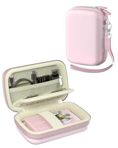ProCase Digital Camera Case for CAMKORY/Lecran/Lecnippy/Froitx/aycy/FJFJOPK/KODAK PIXPRO FZ55/FZ45 4K Vlogging Camera, Compact Hard Storage Travel Bag with Mesh Pocket for Batteries, SD Card-LightPink - color: Light Pink