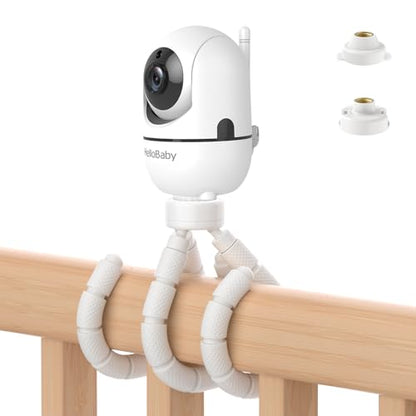 Tripod Baby Monitor Mount for HelloBaby HB6550/ HB6560/ HB65/ HB6351/ HB40/ HB6339/ HB6336, ANMEATE SM935E Monitor, Flexible Baby Camera Stand with 1/4" Screw – Portable, No Drilling - style: for HelloBaby-Tripod