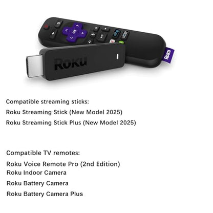 USB C Charger Cable Compatible for Roku Streaming Stick HD (New Model 2025), Streaming Stick Plus (2025), Roku Voice Remote Pro (2nd Edition), Indoor Camera, Battery Camera Charging Cord (5FT)