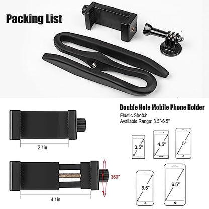 Taisioner U Stroller Phone Holder Wheelchair Accessories Cell Phone Seat Phone Holder for Treadmill Bike Shopping Cart Boat Action Camera Suitable with GoPro Hero 12/11/10/9/8/7/6/5/4 AKASO Insta360 - style: U Straight