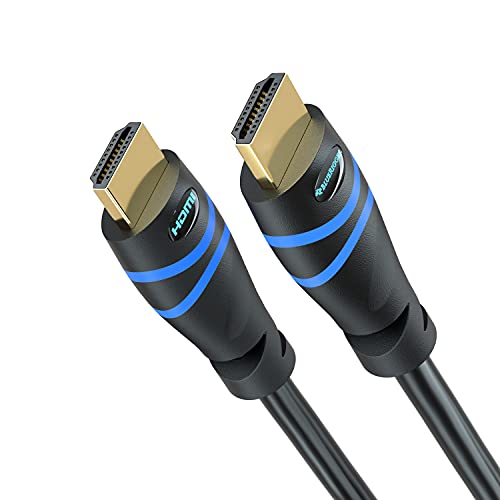 BlueRigger 4K HDMI Cable 25 FT (4K 60Hz 18Gbps HDMI Cord, HDR10, in-Wall CL3 Rated, High Speed, HDCP2.2, eARC) - Long HDMI Cable Compatible with Home Theatre, HDTV, Gaming Consoles, Streaming Devices - size: 25FT