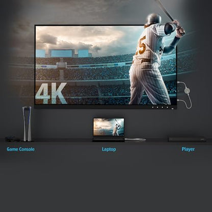 j5create ScreenCast 4K Wireless HDMI Transmitter and Receiver, Wireless HDMI Extender, Support 4K30Hz / 1080p60Hz, 2.4/5GHz, from Laptop/PC/Player/TV Box to Monitor/Projector/TV (JVAW75)