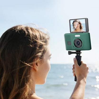 Case for Kodak PIXPRO C1 accessories,Soft Silicone Protective Case,Comes with 2 Screen Protectors and 1 Wrist Strap - Dark green - color: Dark green