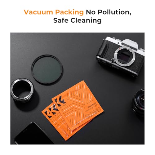 K&F CONCEPT 46mm Front Lens Cap Cover Kit, 5-in-1 Center Pinch Lens Cover + Anti-Loss Keeper + Microfiber Cleaning Cloth Compatible with Canon, Nikon, Sony Camera Lenses with 46mm Thread - size: 46mm