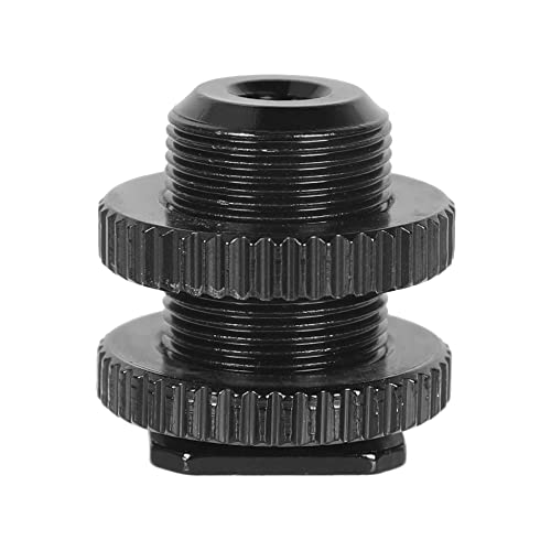 CAMVATE 5/8"-27 Male Threaded Cold Shoe Adapter to Hot Shoe for Mic Mount