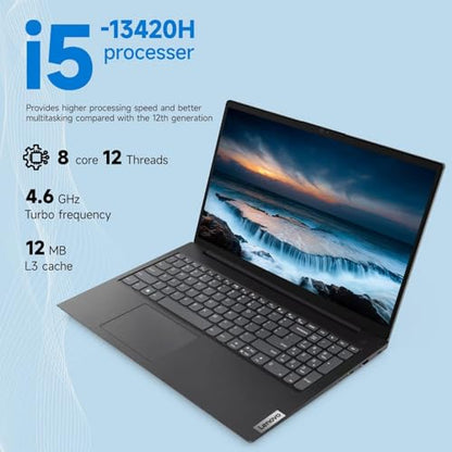 Lenovo V15 G4 Business Laptop, 15.6″ FHD Anti-Glare Display, Intel 8-Core i5-13420H (Beat i7-1355U), 16GB RAM, 256GB SSD, WiFi6, Bluetooth5.2, RJ-45, Windows 11 Home, with 5ave 6-in-1 Accessory Kit