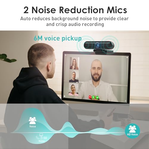 saylas 2K Webcam with Microphone, 78°FOV FHD PC Camera with 2K/30fps, Privacy Cover, Plug & Play USB Web Cam, Autofocus, 1080P/60fps External Webcam for PC, Computer Web Camera for Laptop, Mac, Zoom - color: 2K/78° FOV