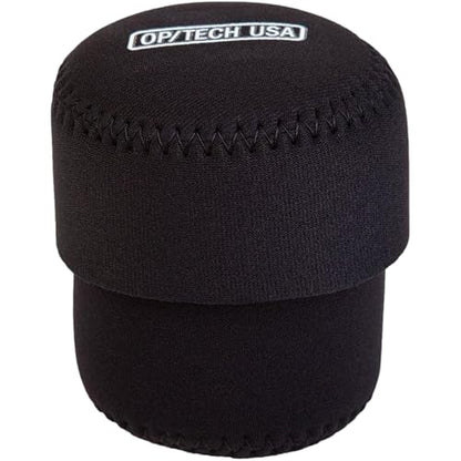OP/TECH USA Fold-Over Neoprene Lens Pouch – Camera Lens Case for safe Lens Cover storage, Great for Photography & outdoor shoot, Keeps your Lens secure with No-Lose Lid-253 (Black) - Made in USA - size: 253