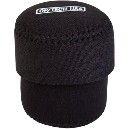 OP/TECH USA Fold-Over Neoprene Lens Pouch – Camera Lens Case for safe Lens Cover storage, Great for Photography & outdoor shoot, Keeps your Lens secure with No-Lose Lid-253 (Black) - Made in USA - size: 253