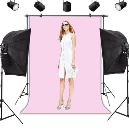 Pink Photography Backdrop Studio Photography Film & Television Portraiture Interview Programs Product Display Home Videos Parties Exhibition Halls Wedding Backdrops 5x7FT - color: Pink, size: 5x7FT