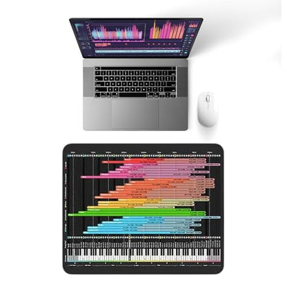 Instrument Frequency EQ Cheat Sheet Mousepad – 80×30cm (31.5"x11.8") & 35×25cm (13.8"x9.8") – Studio Desk Mat for Music Producers, DJs & Engineers – LED Version Available - size: (Regular (250x350mm))